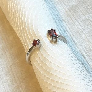 925 Sterling Silver CZ Ring open top zirconia